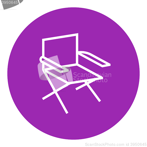 Image of Folding chair line icon.