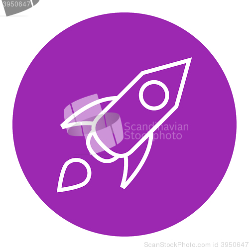 Image of Rocket line icon.