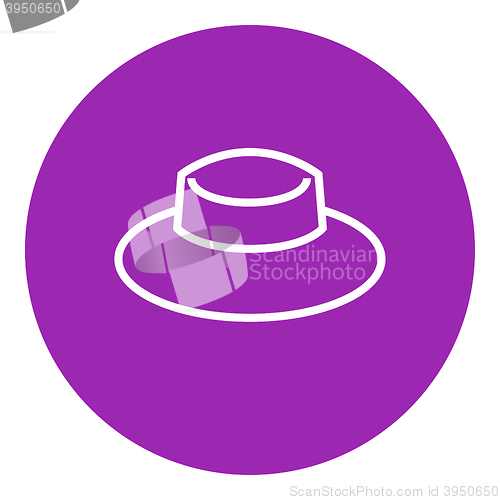 Image of Summer hat line icon.