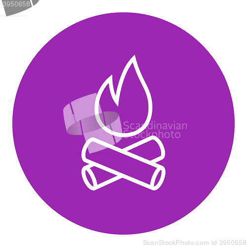 Image of Campfire line icon.