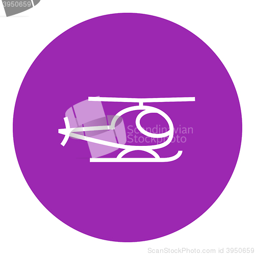 Image of Helicopter line icon.