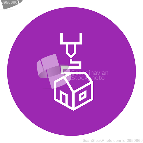 Image of Tree D printing line icon.