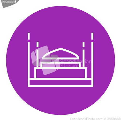 Image of Taj Mahal line icon.