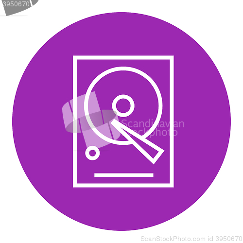 Image of Hard disk line icon.