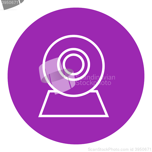 Image of Web camera line icon.