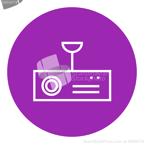 Image of Digital projector line icon.