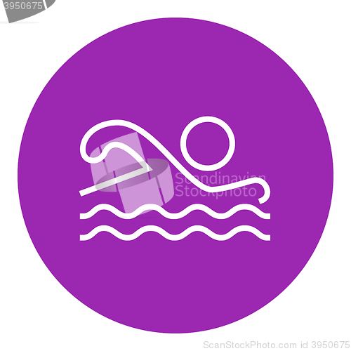 Image of Swimmer line icon.