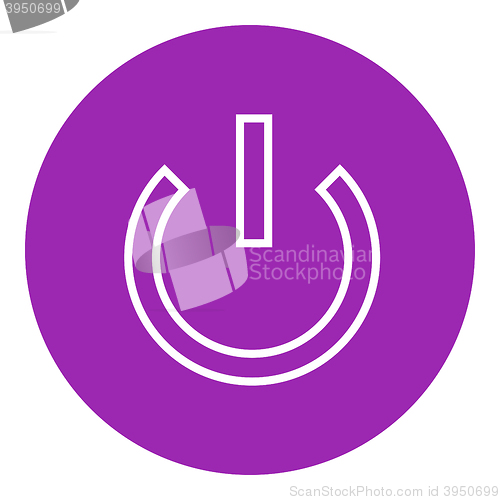 Image of Power button line icon.