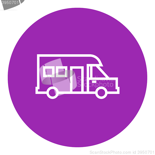 Image of Motorhome line icon.