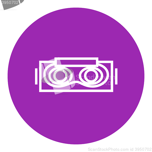 Image of Virtual reality headset line icon.