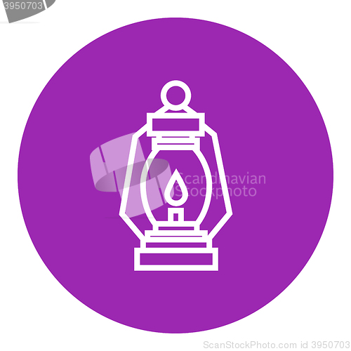 Image of Camping lantern line icon.