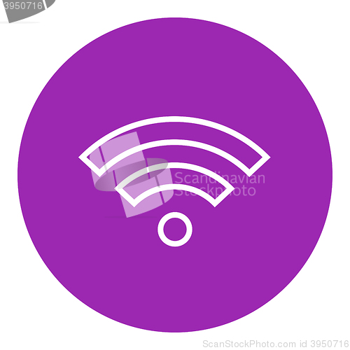 Image of Wifi sign line icon.