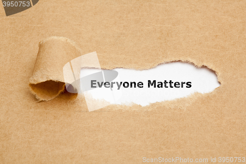 Image of Everyone Matters Torn Paper Concept
