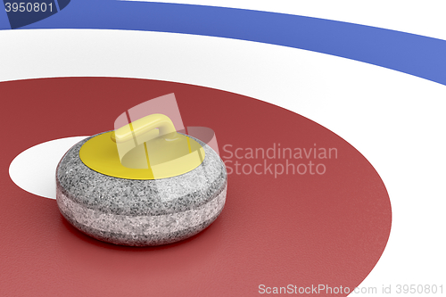 Image of Curling stone in the target area