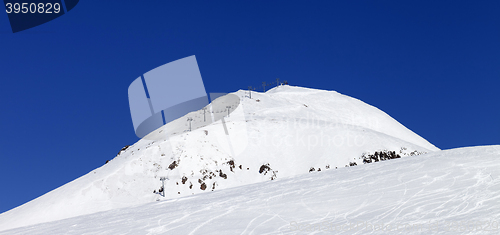 Image of Panoramic view on ski resort at Caucasus Mountains