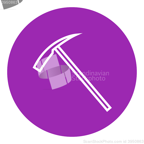 Image of Ice pickaxe line icon.