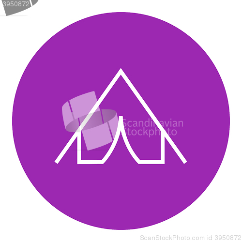 Image of Tent line icon.