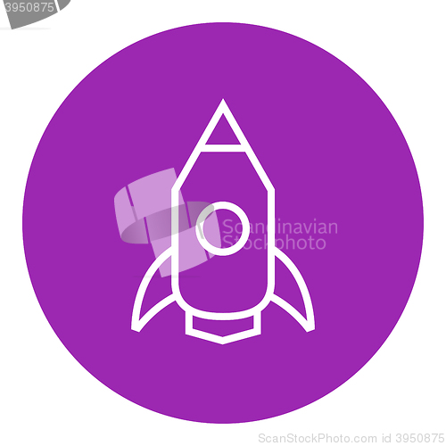 Image of Rocket line icon.