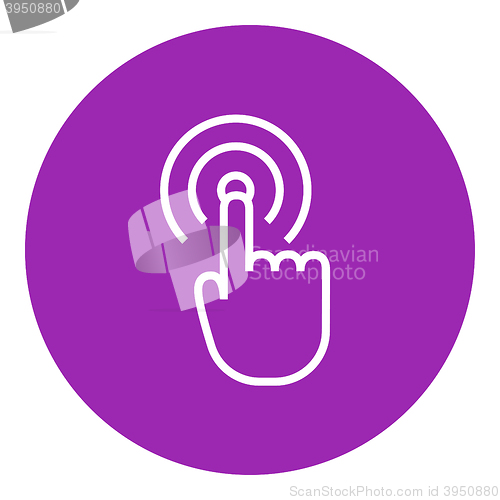 Image of Touch screen gesture line icon.