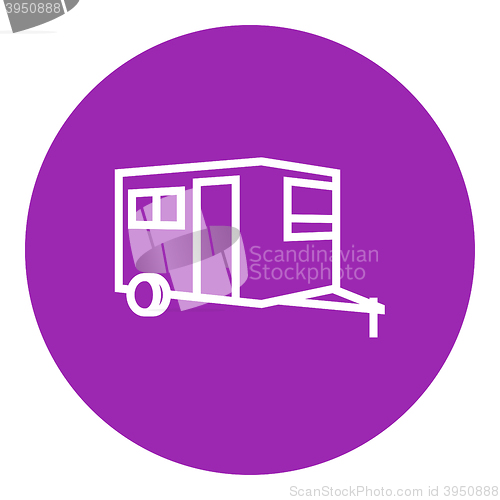 Image of Caravan line icon.