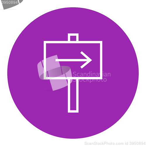 Image of Travel traffic sign line icon.