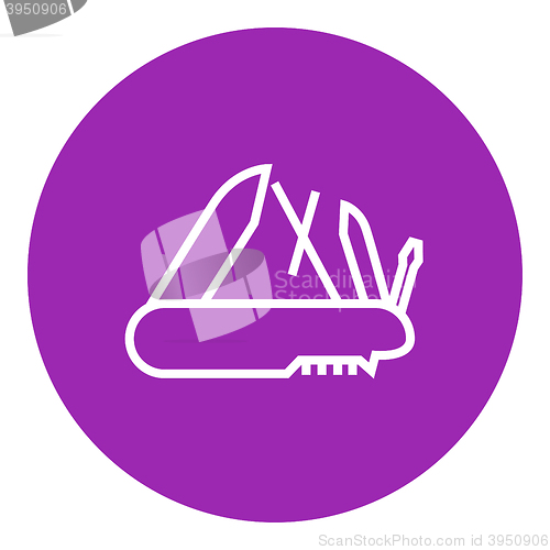 Image of Multipurpose knife line icon.