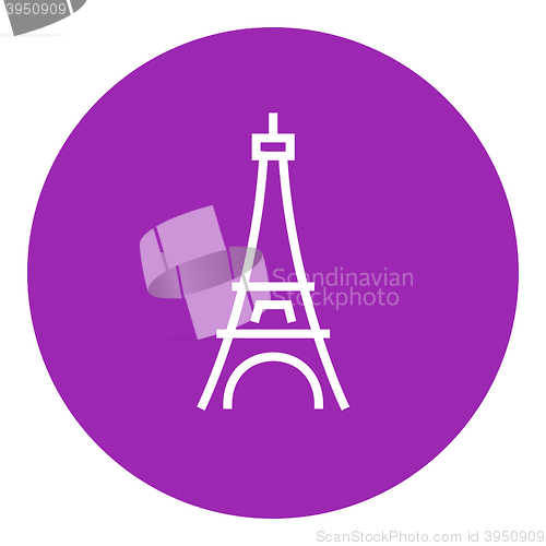Image of Eiffel Tower line icon.