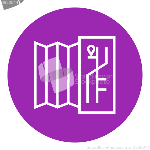 Image of Map line icon.