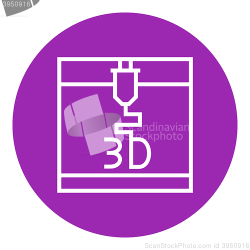 Image of Tree D printing line icon.