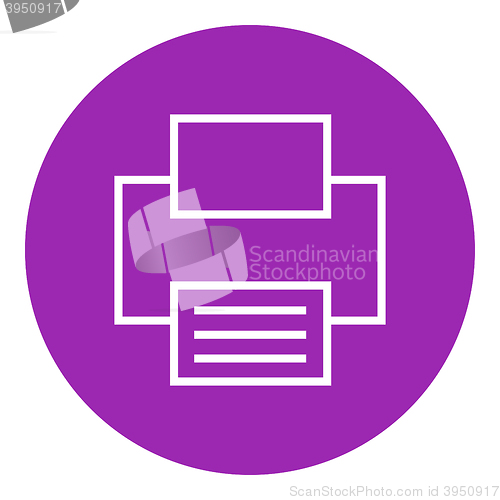 Image of Printer line icon.