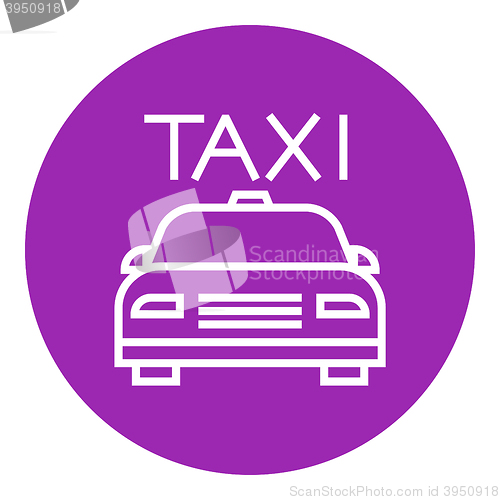 Image of Taxi line icon.