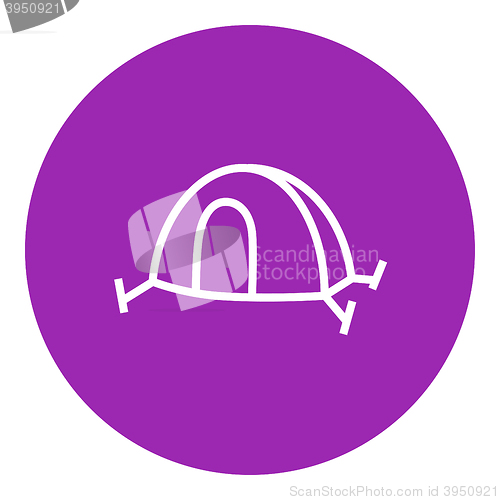 Image of Tent line icon.