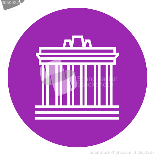 Image of Acropolis of Athens line icon.