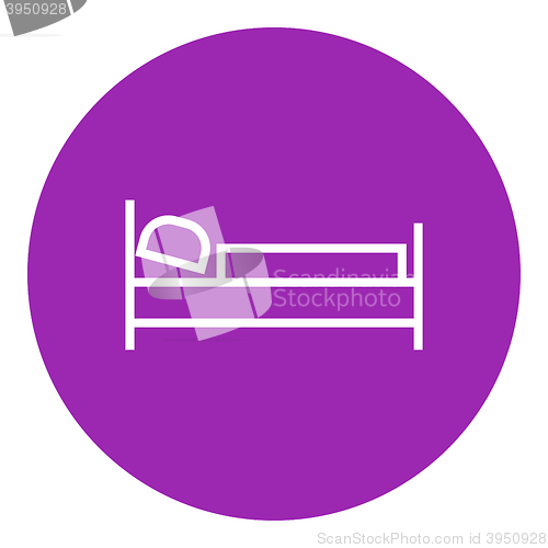 Image of Bed line icon.