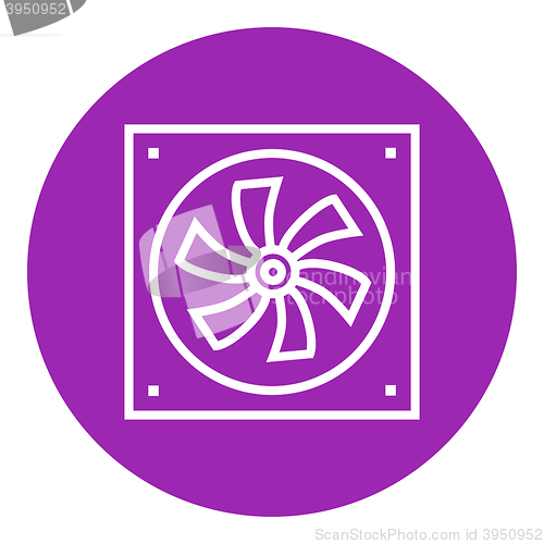 Image of Computer cooler line icon.