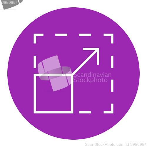 Image of Scalability line icon.