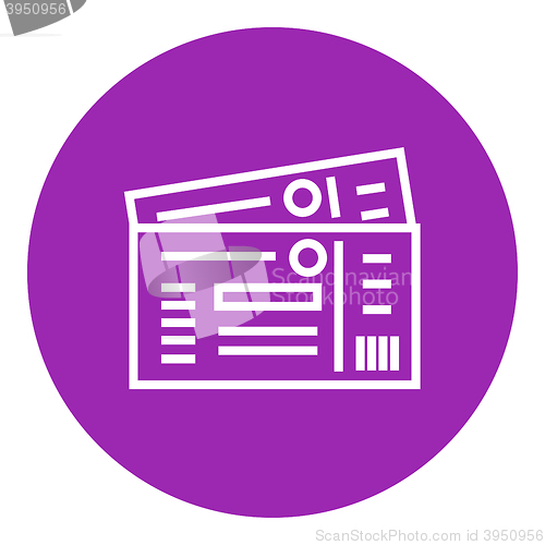 Image of Tickets line icon.