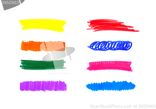 Image of Abstract colorful hand draw elements