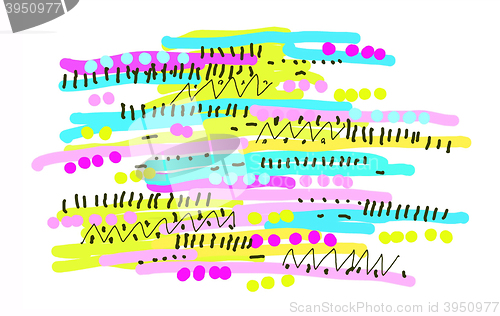 Image of Color abstract freehand pattern 