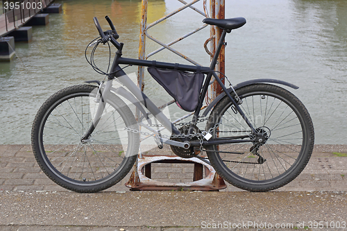 Image of Locked Bicycle