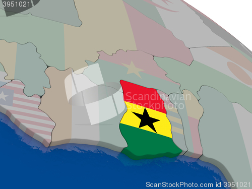 Image of Ghana with flag