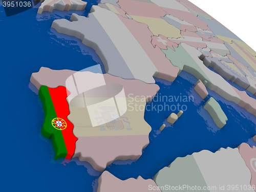 Image of Portugal with flag