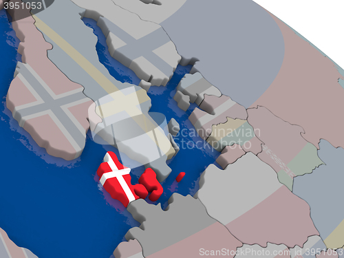 Image of Denmark with flag