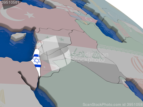 Image of Israel with flag