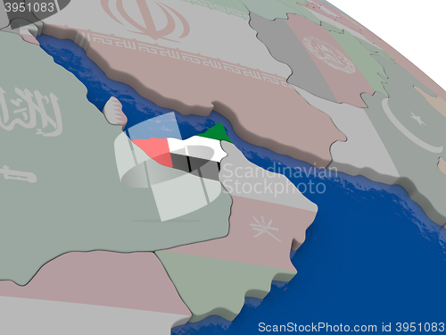 Image of United Arab Emirates with flag