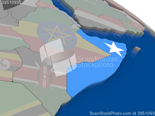 Image of Somalia with flag