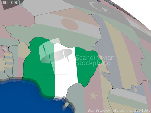 Image of Nigeria with flag