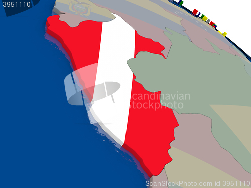 Image of Peru with flag