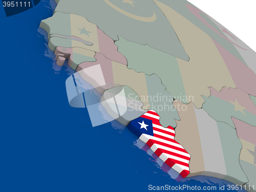 Image of Liberia with flag