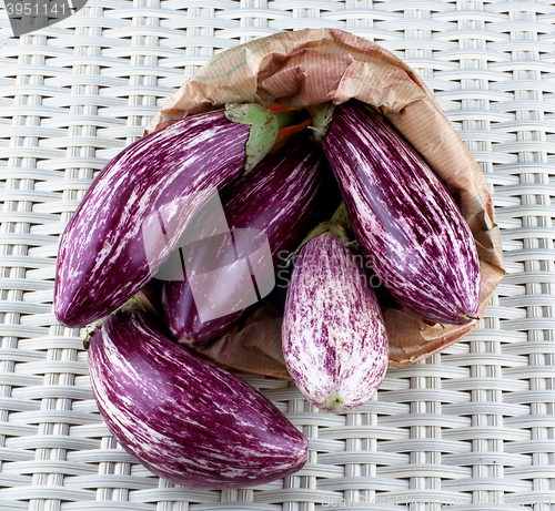 Image of Raw Striped Eggplants